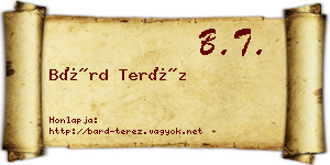 Bárd Teréz névjegykártya